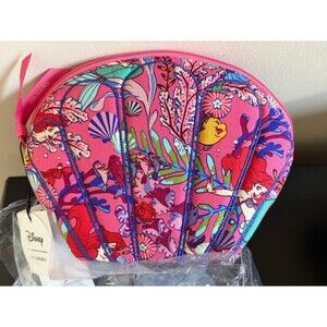VERA BRADLEY DISNEY Ariel’s Pink Lagoon Clamshell Cosmetic Makeup Bag CASE NWT